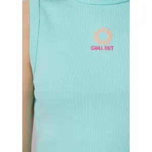 Slim Fit Ribbed Fabric Vest with Embroidery for Girls s.Oliver image-5