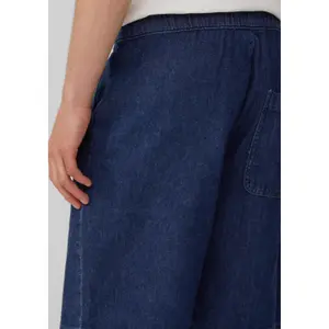 Comfort Fit Mid Rise Straight Leg Denim Shorts with Drawstring s.Oliver image-3