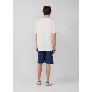 Comfort Fit Mid Rise Straight Leg Denim Shorts with Drawstring s.Oliver image-4