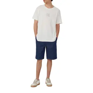 Comfort Fit Mid Rise Straight Leg Denim Shorts with Drawstring s.Oliver image-6