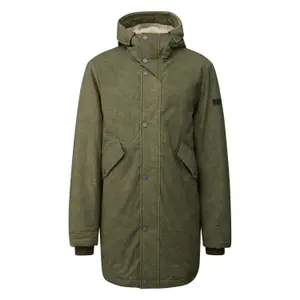 Long Hooded Cotton Parka with Plush Lining and Tie-Dye Effect s.Oliver