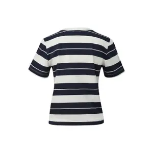 Ριγέ βαμβακερό T-shirt με λογότυπο για γυναίκες s.Oliver image-1