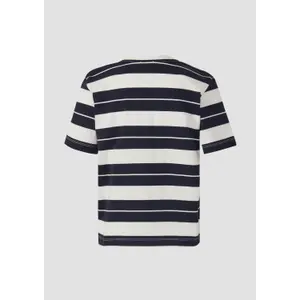 Ριγέ βαμβακερό T-shirt με λογότυπο για γυναίκες s.Oliver image-4