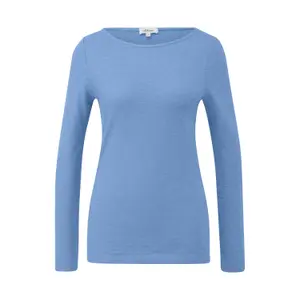 Γυναικείο μακρυμάνικο T-shirt Slim Fit από βαμβάκι με λαιμόκοψη bateau s.Oliver image-0