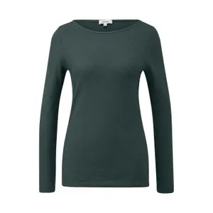 Γυναικείο μακρυμάνικο T-shirt Slim Fit από βαμβάκι με λαιμόκοψη bateau s.Oliver image-0