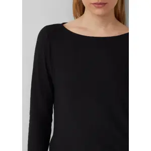 Γυναικείο μακρυμάνικο T-shirt Slim Fit από βαμβάκι με λαιμόκοψη bateau s.Oliver image-1