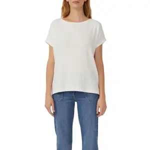 Γυναικείο T-shirt Με Υφή Relaxed Fit Με Στρογγυλή Λαιμόκοψη s.Oliver image-2