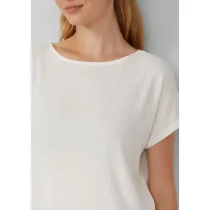 Γυναικείο T-shirt Με Υφή Relaxed Fit Με Στρογγυλή Λαιμόκοψη s.Oliver image-3