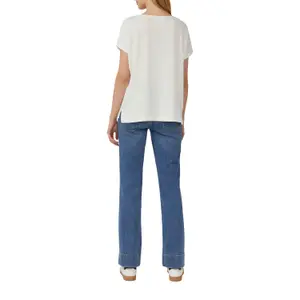 Γυναικείο T-shirt Με Υφή Relaxed Fit Με Στρογγυλή Λαιμόκοψη s.Oliver image-5
