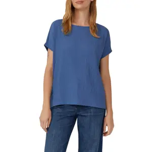 Γυναικείο T-shirt Με Υφή Relaxed Fit Με Στρογγυλή Λαιμόκοψη s.Oliver image-2
