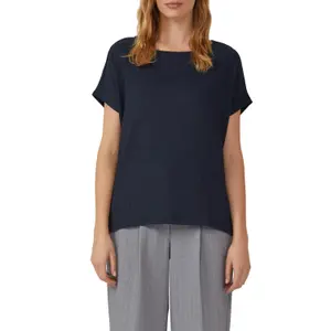 Γυναικείο T-shirt Με Υφή Relaxed Fit Με Στρογγυλή Λαιμόκοψη s.Oliver image-2