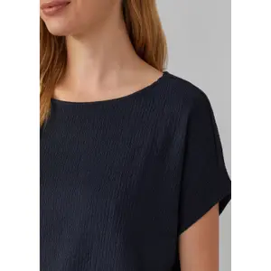 Γυναικείο T-shirt Με Υφή Relaxed Fit Με Στρογγυλή Λαιμόκοψη s.Oliver image-3