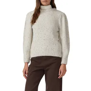 Pull de alpaca misto com mangas bufantes mulher s.Oliver image-2