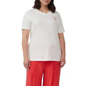 Γυναικείο t-shirt με κέντημα από βαμβακερό ζέρσεϊ s.Oliver image-0