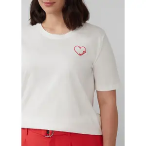 Γυναικείο t-shirt με κέντημα από βαμβακερό ζέρσεϊ s.Oliver image-1