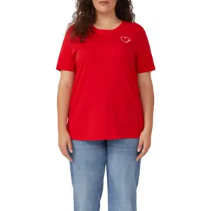 Γυναικείο t-shirt με κέντημα από βαμβακερό ζέρσεϊ s.Oliver image-0