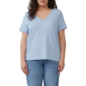 T-shirt από φλαμπούρ νήμα με V λαιμόκοψη γυναικείο s.Oliver image-0