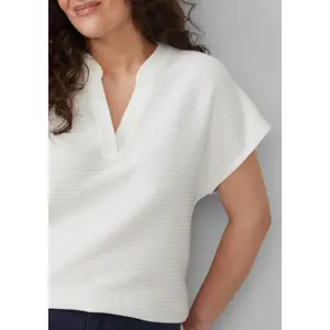 T-shirt σε μίγμα βισκόζης relaxed fit γυναικείο s.Oliver image-1