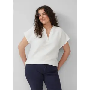 T-shirt σε μίγμα βισκόζης relaxed fit γυναικείο s.Oliver image-5