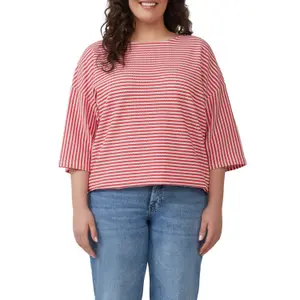T-shirt με ρίγες και μανίκια 3/4, στυλ relaxed fit γυναικείο s.Oliver image-0