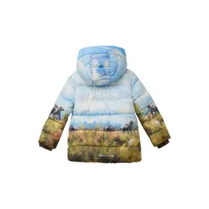 Manteau outdoor acolchado con capucha y estampado artwork para bebé niño s.Oliver image-1