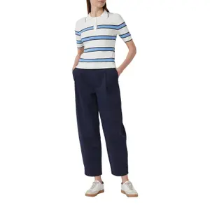 Γυναικείο παντελόνι Relaxed Fit από ελαστικό βαμβάκι με Barrel Leg s.Oliver image-6