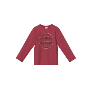 Τ-shirt χαλαρό από βαμβάκι με εκτύπωση μπροστά και πλεκτή ρίζα για παιδί s.Oliver image-0