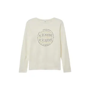 Τ-shirt χαλαρό από βαμβάκι με εκτύπωση μπροστά και πλεκτή ρίζα για παιδί s.Oliver image-2