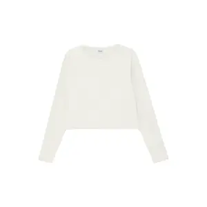 T-shirt a maniche lunghe slim in maglia a coste con dettaglio in pizzo ragazza s.Oliver image-0