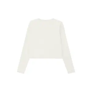 T-shirt a maniche lunghe slim in maglia a coste con dettaglio in pizzo ragazza s.Oliver image-1