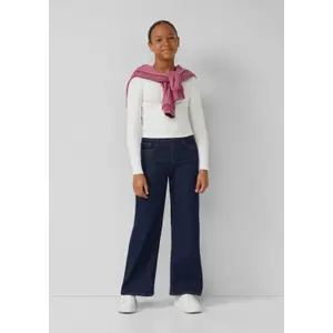 T-shirt a maniche lunghe slim in maglia a coste con dettaglio in pizzo ragazza s.Oliver image-6