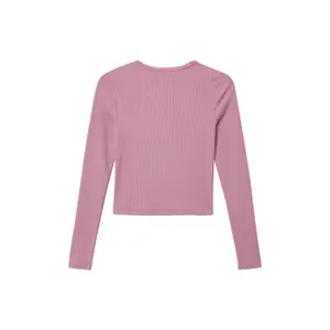 T-shirt a maniche lunghe slim in maglia a coste con dettaglio in pizzo ragazza s.Oliver image-4