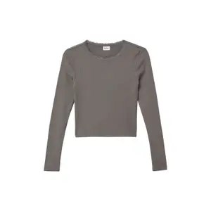 T-shirt a maniche lunghe slim in maglia a coste con dettaglio in pizzo ragazza s.Oliver image-2