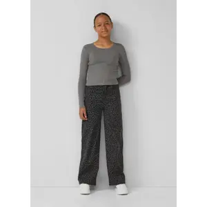 T-shirt a maniche lunghe slim in maglia a coste con dettaglio in pizzo ragazza s.Oliver image-6