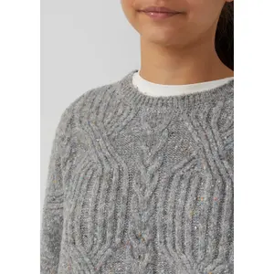 Pull court mit weitem Schnitt und Zopfmuster für Mädchen s.Oliver image-5