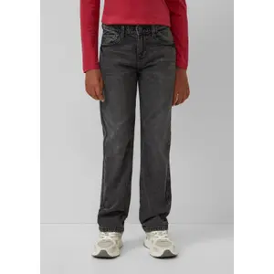 Jeans Regular coupe droite taille mi-haute Jambe droite délavage enfant s.Oliver image-6