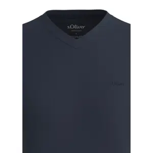 T-shirt με V λαιμόκοψη και λογότυπο s.Oliver image-4