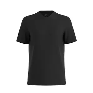 T-shirt με V λαιμόκοψη και λογότυπο s.Oliver image-0