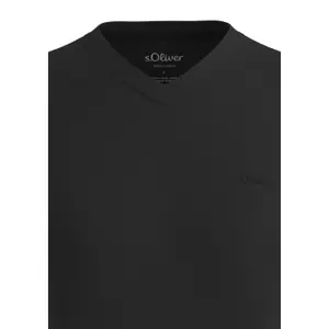 T-shirt με V λαιμόκοψη και λογότυπο s.Oliver image-4