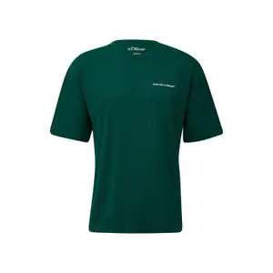 T-shirt κανονικής γραμμής με στρογγυλή λαιμόκοψη s.Oliver image-0
