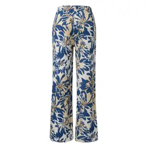 Women's Relaxed Fit All-Over Print Structured Wide Leg Trousers s.Oliver image-1