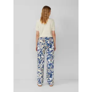 Women's Relaxed Fit All-Over Print Structured Wide Leg Trousers s.Oliver image-4