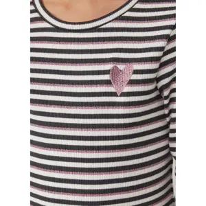 Long Sleeve Slim Fit Glitter Striped T-Shirt Girl s.Oliver image-6