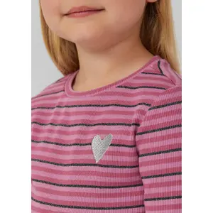 Long Sleeve Slim Fit Glitter Striped T-Shirt Girl s.Oliver image-5