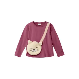 T-shirt με μακριά μανίκια Loose Fit με εφαρμογή τσέπης κορίτσι s.Oliver image-0