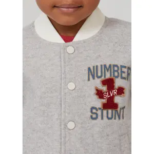 College Jacket with Taffeta Lining and Contrast Wool Effect Details Child s.Oliver image-6
