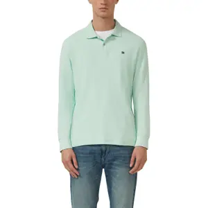 Langärmliges Polo aus strukturierter Strickware mit Aufnähern s.Oliver image-2