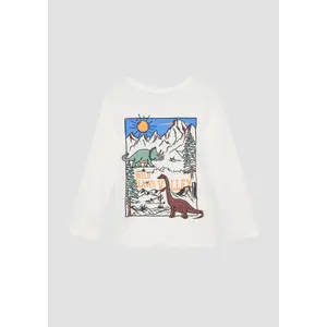 T-shirt με μακριά μανίκια με εκτυπωμένο χαρακτηριστικό προφίλ πίσω για παιδί s.Oliver image-3
