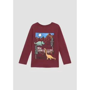 T-shirt με μακριά μανίκια με εκτυπωμένο χαρακτηριστικό προφίλ πίσω για παιδί s.Oliver image-3