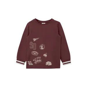 T-shirt μακρυμάνικο με υφή και αντίθετες ρίγες στα μανίκια για παιδιά s.Oliver image-0